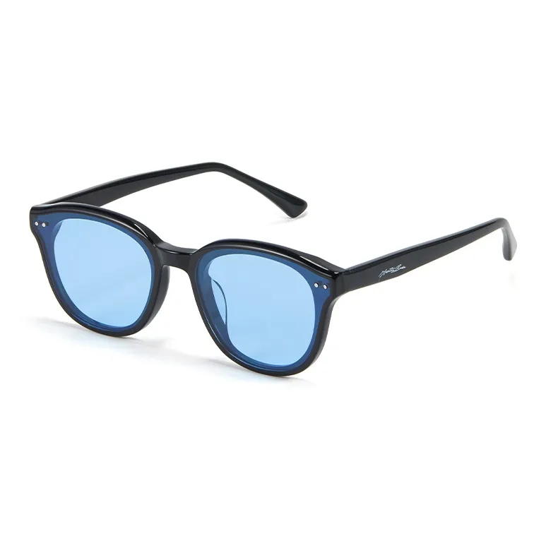 PLASTIC BRAIN Plate Frame Round Sunglasses Unisex-5
