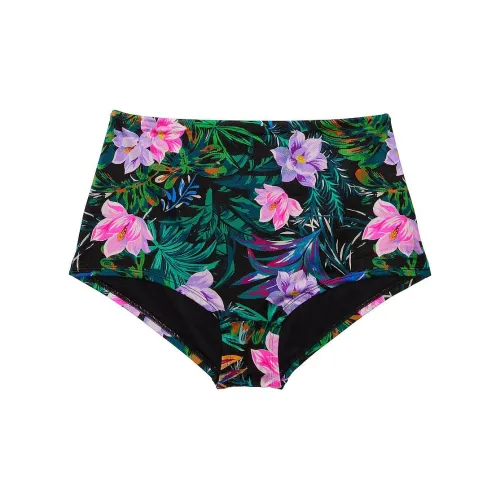 Victoria's Secret Swimming Shorts Women's Black Tropical/Black Tropical