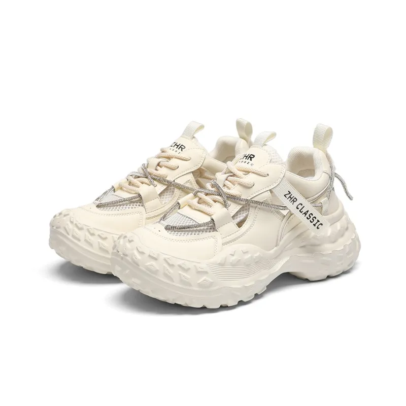 ZHR Lightweight Height Increasing Low-Top Chunky Sneakers Women's-10