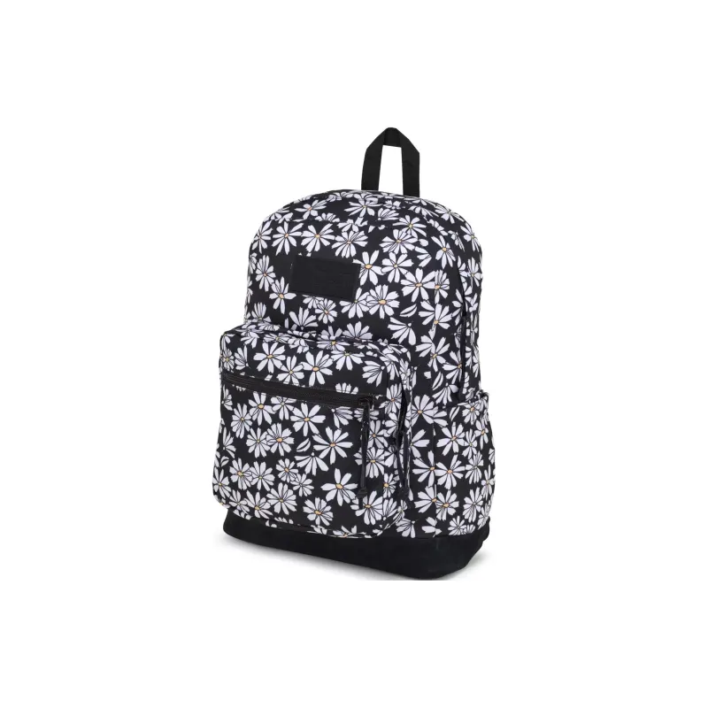 JanSport Suede Backpack Unisex Black & White-1