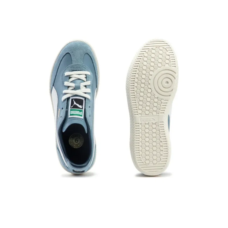 PUMA Liga Anti Slip And Wear Resistant Lightweight Low Top Skateboard Shoes Unisex Blue White-4