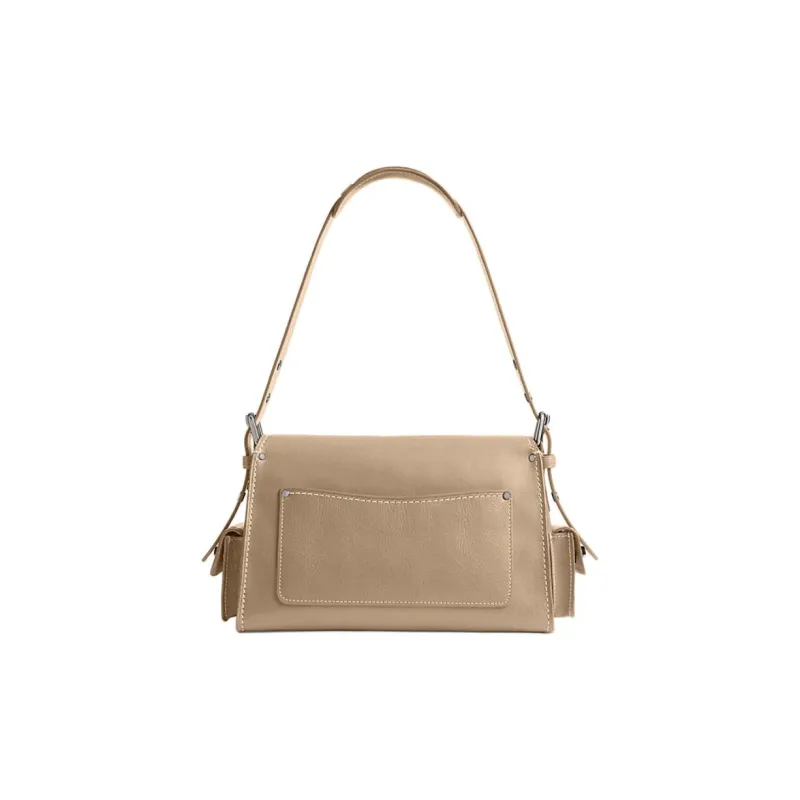 COACH CargoSoft Tabby Grain Leather Biker Bag Shoulder Bag, Handbag Medium Size Women's Khaki-2