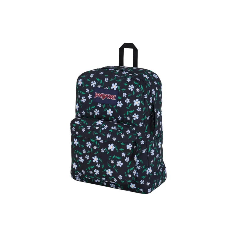 JanSport Recycled Polyester Backpack Unisex Black & White Green-1