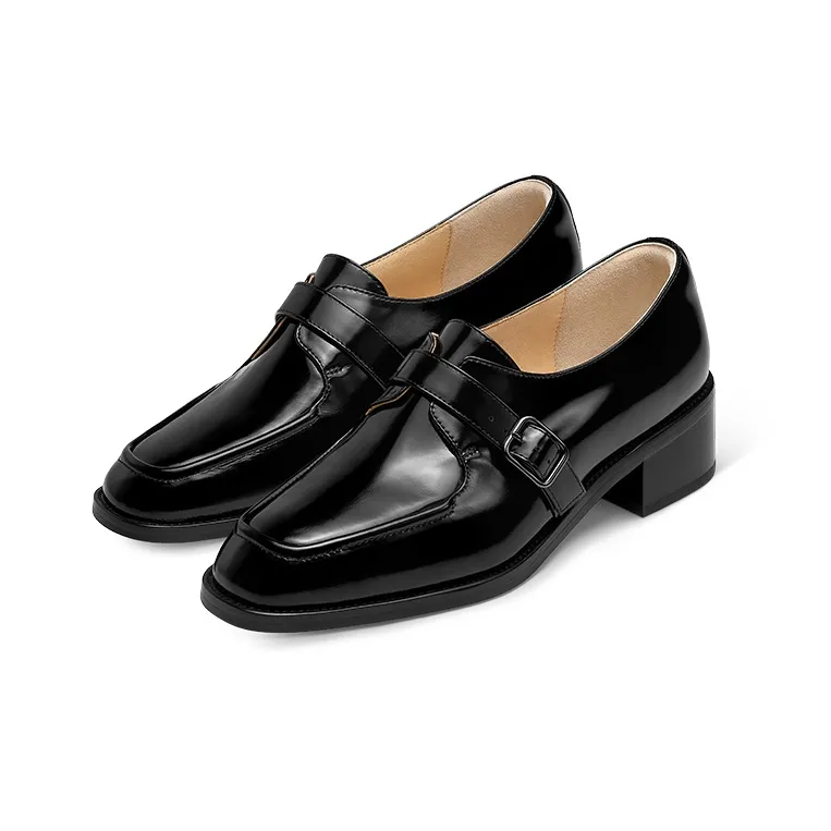 7or9 Bamboo Charcoal Sichuan Loafers 3.5cm Women's Black-1