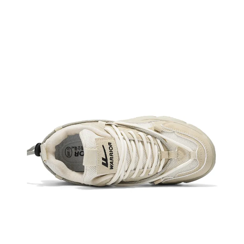 Warrior Slip Resistant, Abrasion Resistant, Breathable Low Top Chunky Sneakers Unisex Beige-3