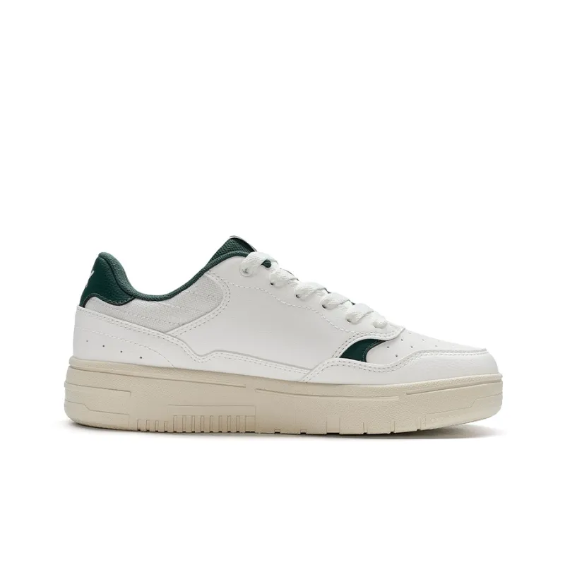 XTEP Air Force 1 2.0 Coverage Abrasion Resistant Lightweight Low Top Skateboard Shoes Men's Canvas White/Forest Green-1