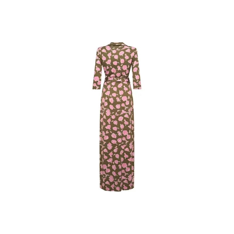 DVF Diane Von Furstenberg SS24 Long Sleeved Dress Women's Brown-1