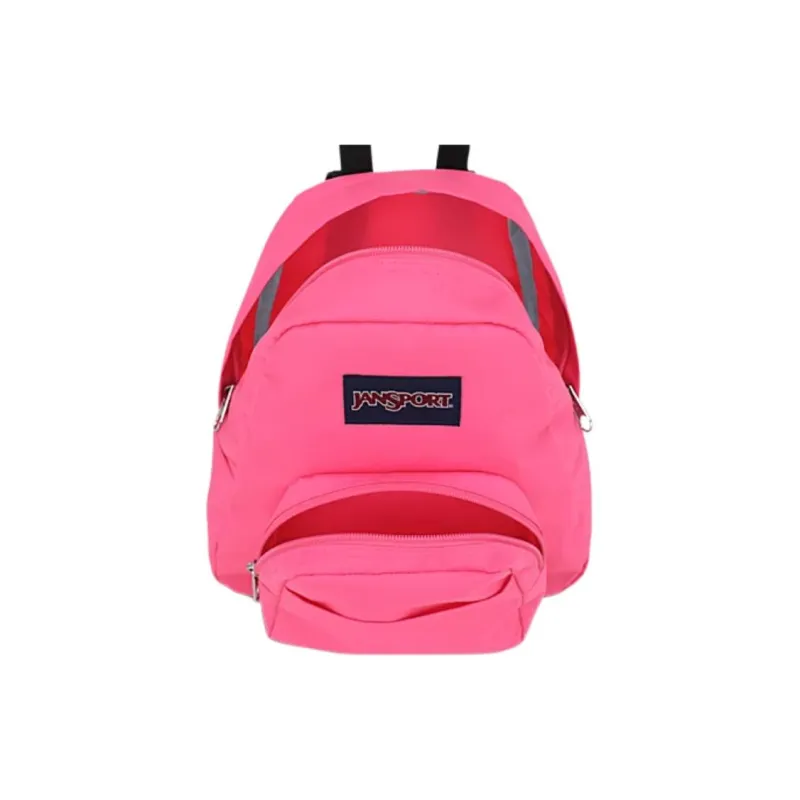 JanSport Recycled Polyester Backpack Mini Unisex Bright Pink-4
