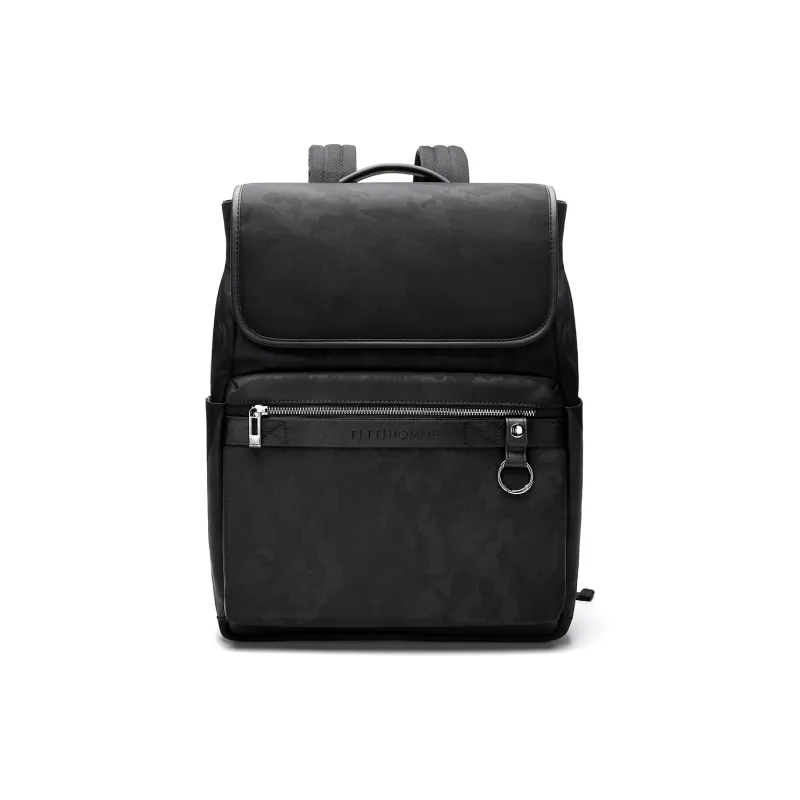 ELLE HOMME Fabric Backpack Large Size Men's Black-0