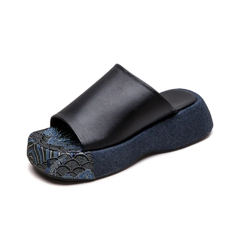 Jay Slide Slippers Women's Coffee/Khaki/Black-9