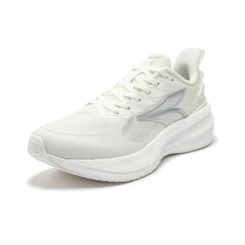 361° Cushioning Anti Slip And Wear Resistant Low Top Running Shoes Men's Feather White-1
