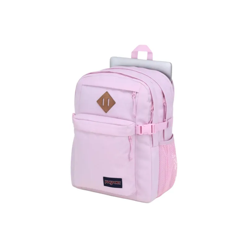 JanSport Suede Backpack Extra Large Unisex Pink-4
