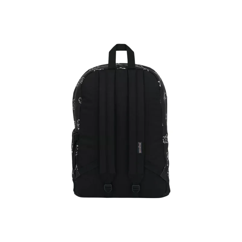 JanSport Suede Backpack Unisex Black & White-2
