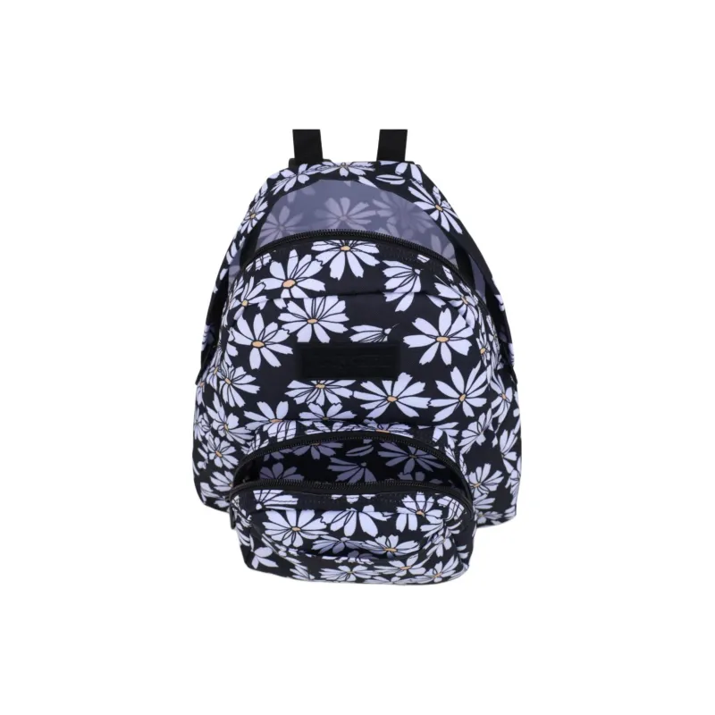 JanSport Recyclable Polyester Backpack Mini Unisex Black & White-4