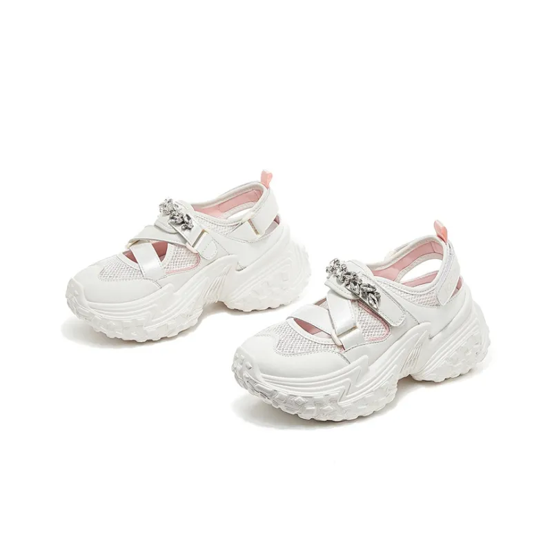 JOSINY Anti Slip Wear Resistant Low Top Chunky Sneakers Women's-2