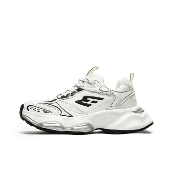 OUBT Anti Slip Wear Resistant Breathable Lightweight Height Increasing Low Top Chunky Sneakers Unisex White