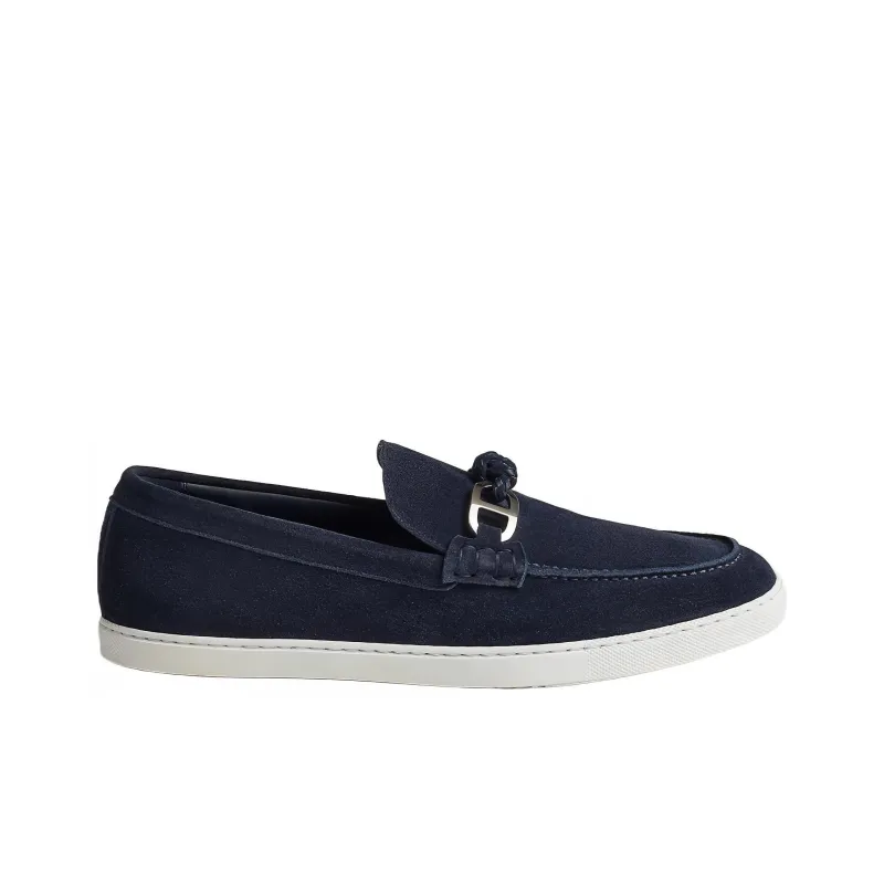 HERMES Ignacio Loafers Men's Marine Blue-1