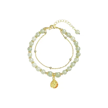 220 True Cause 284 Hetian Jade Bracelets Women's Pale Greenish White Jade