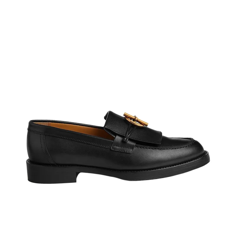 HERMES Impact Loafers Women's Black-1