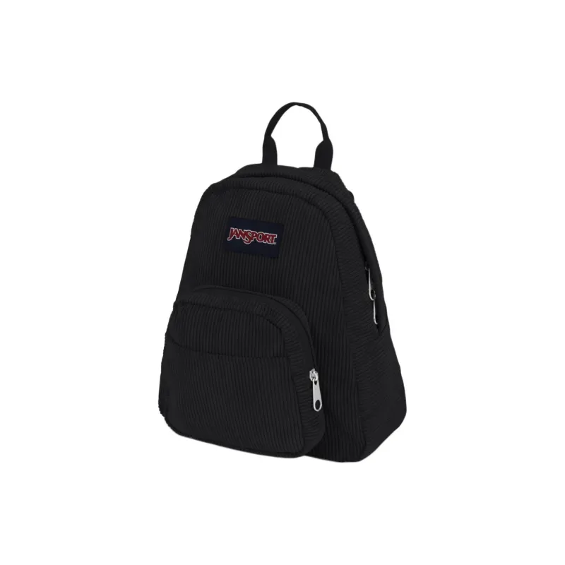 JanSport Recyclable Polyester Backpack Mini Unisex Black Corduroy Color-2