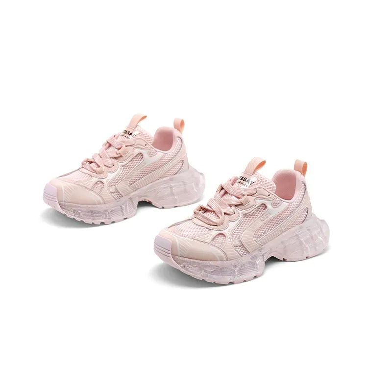 ST&SAT Chunky Sneakers Women's Low Top White/Pink/Blue-9