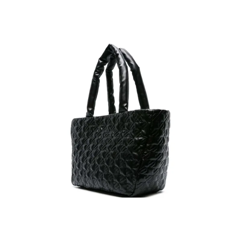 MSGM Polyurethane Tote Bag Shopping Bag Handbag Medium Size Women's Black-2