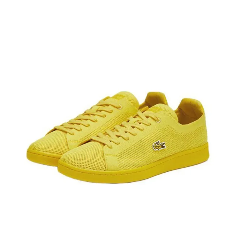 LACOSTE Low Top Skateboard Shoes Men's Yellow-2