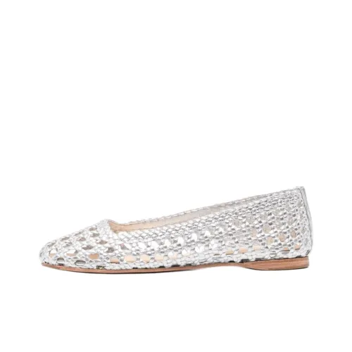 Paloma Barceló Shell Leather Ballerina Shoes