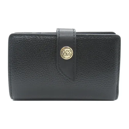 MICHAEL KORS Leather Wallet Medium Size Women's Black