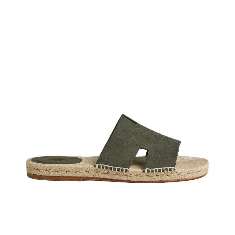 HERMES Antigua Slide Slippers Men's Forest Green-1