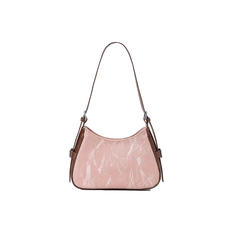 NATTY PU Small Square Bag Shoulder Bag Medium Size Women's Pink/Black/Silver-35