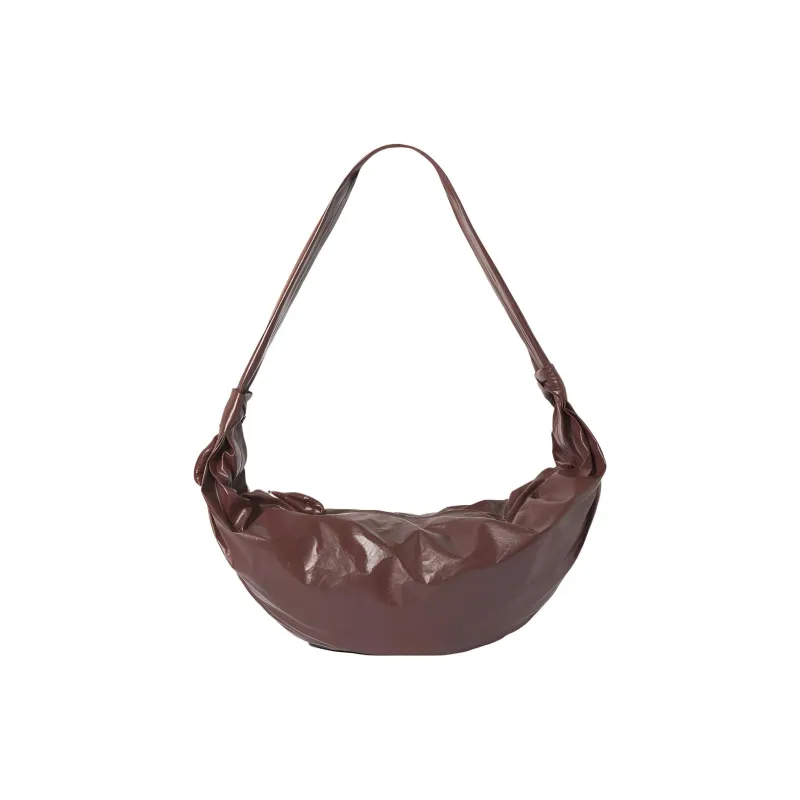 Lemaire Cow Leather Croissant Bag, Fanny Pack, Shoulder Bag, Crossbody Bag Tubas Unisex Walnut-0