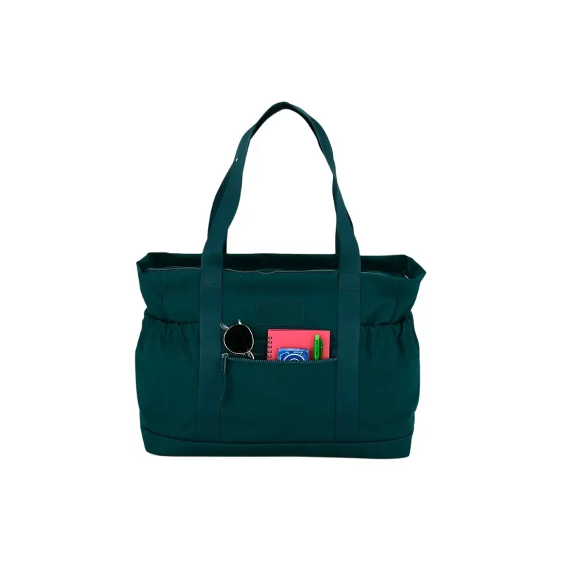 JanSport Recycled Polyester Tote Bag Shopping Bag Handbag Large Size Women's Deep Pine-4