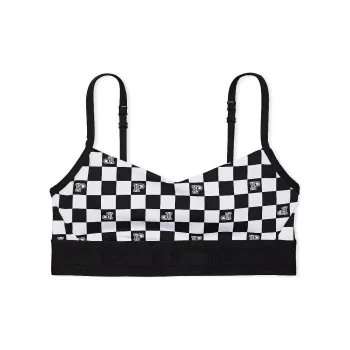 Victoria's Secret PINK ULTIMATE SCOOP SPORTS BRA/PBC Bra Women's Pure Black Plaid