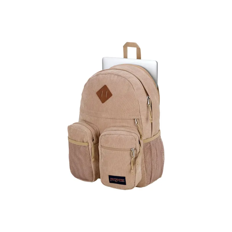 JanSport Polyester Backpack Unisex Lime Gray Corduroy-5