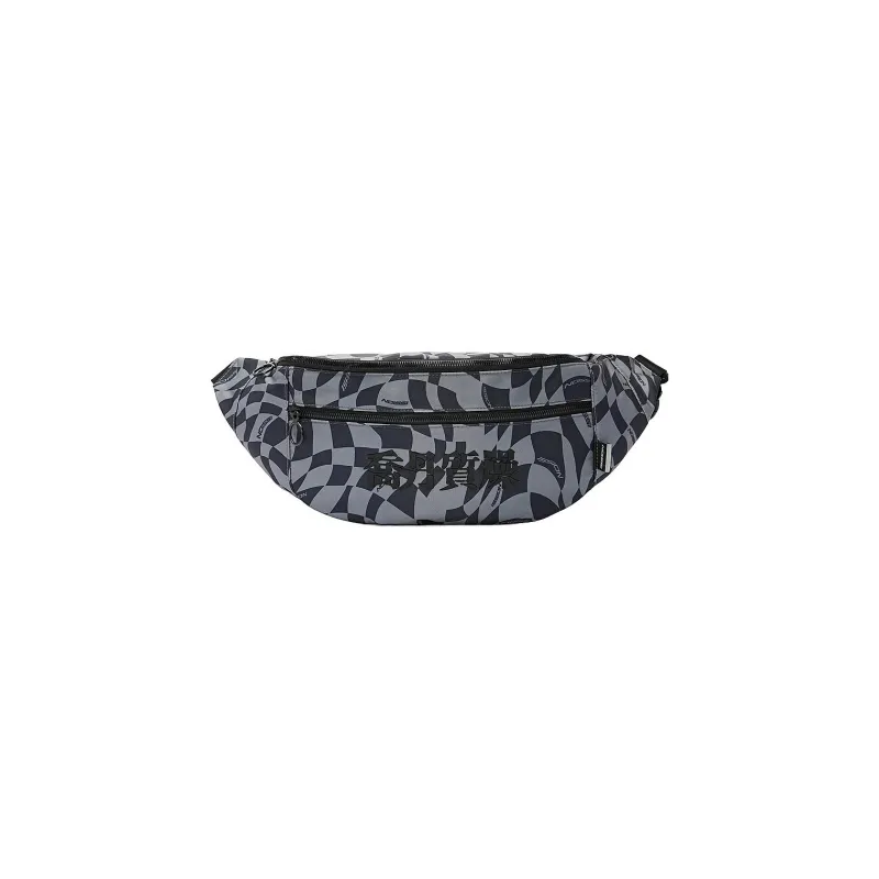 QIAODAN Polyester Fanny Pack, Shoulder Bag, Crossbody Bag Regular Unisex Asphalt Gray All Over Print-0