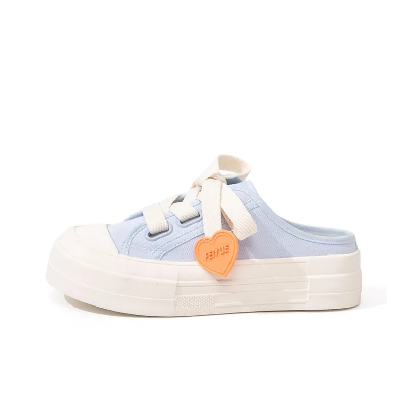 Feiyue TPR Sole Rubber Sole Abrasion Resistant Slip Resistant Wrap toe Slippers Women's Light Blue-0