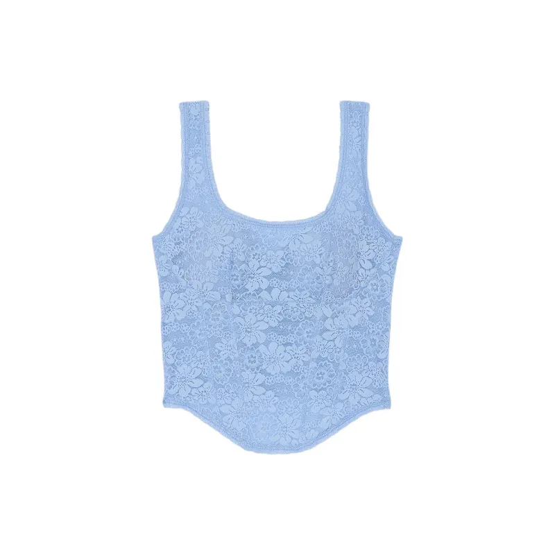 Victoria's Secret PINK BRALETTES & BRA TOPS THE CINCHED CORSET TOP/HB Bra Women's Harbor Blue-0