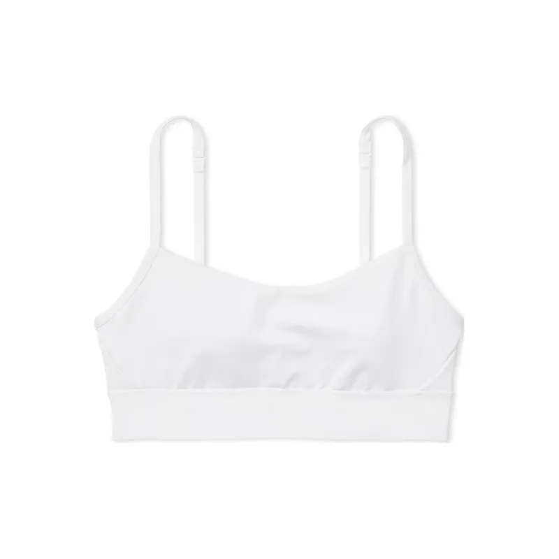 Victoria's Secret PINK ULTIMATE SCOOP SPORTS BRA/Optic White Bra Women's Optical White-0