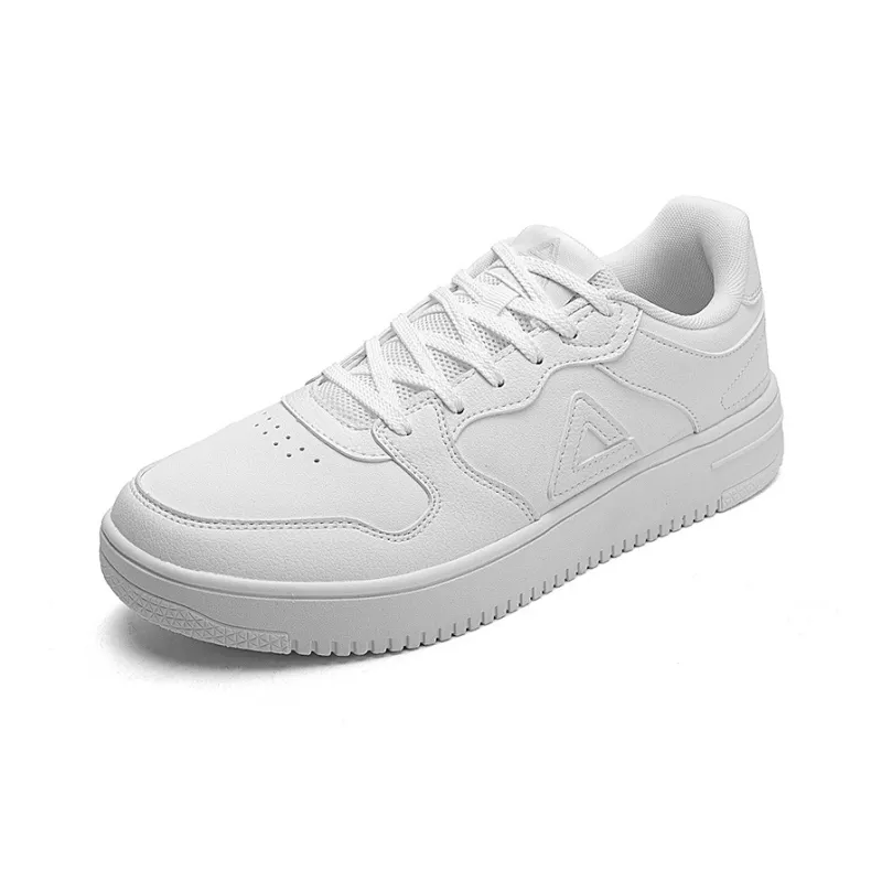 PEAK Taichi Air Force 1 Cushioned Wear Resistant Slip Resistant Low Top Skateboard Shoes Men's White-1