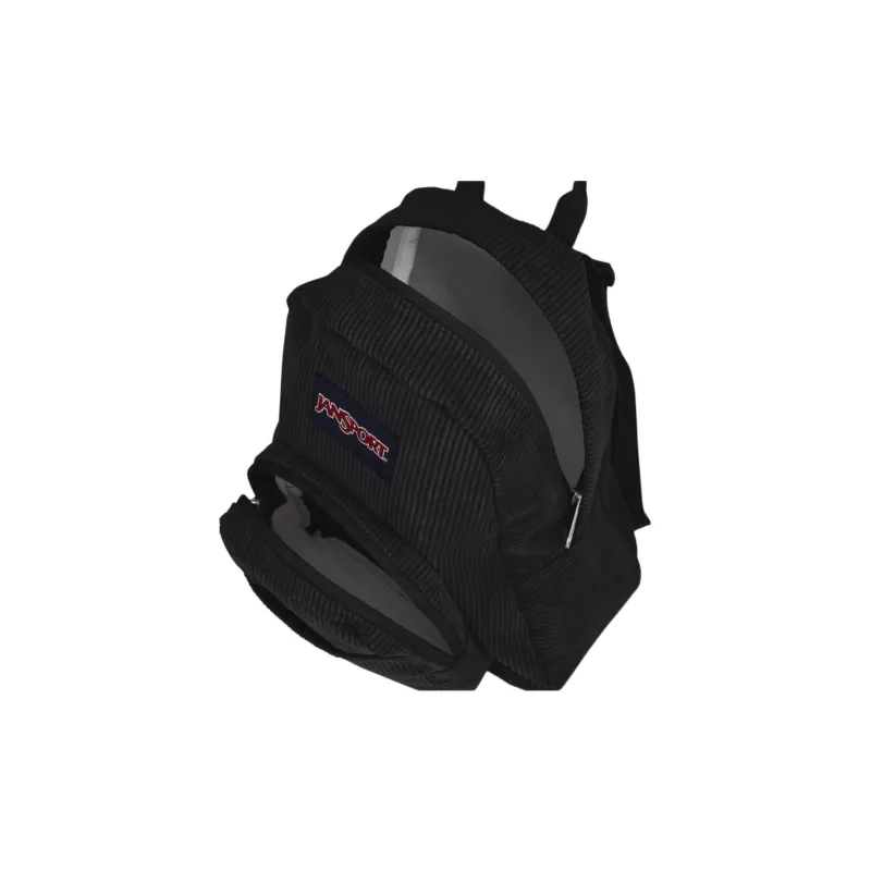 JanSport Recyclable Polyester Backpack Mini Unisex Black Corduroy Color-4