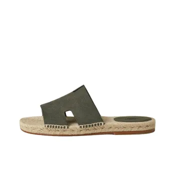 HERMES Antigua Slide Slippers Men's Forest Green