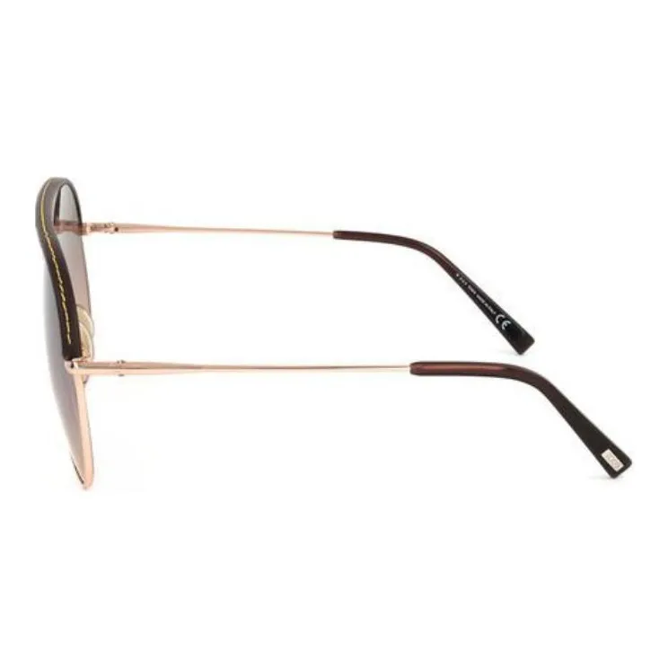 TOD'S Metal Browline Sunglasses Women's Gold-2