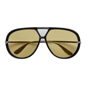 Bottega Veneta Metal Aviator Sunglasses Women's Black