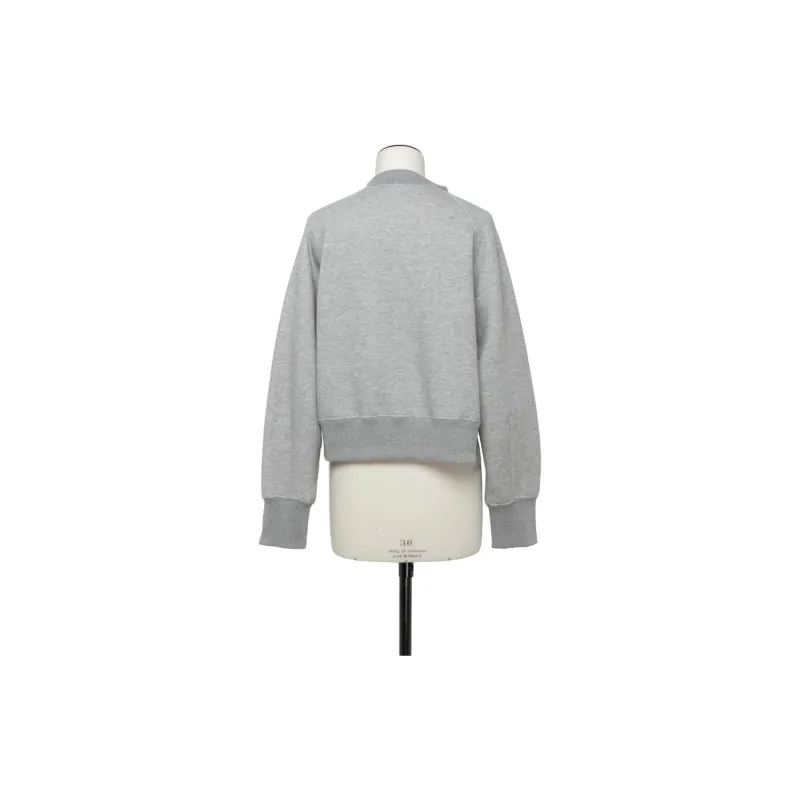 Sacai Zip Detailed Crewneck Sweatshirt-1