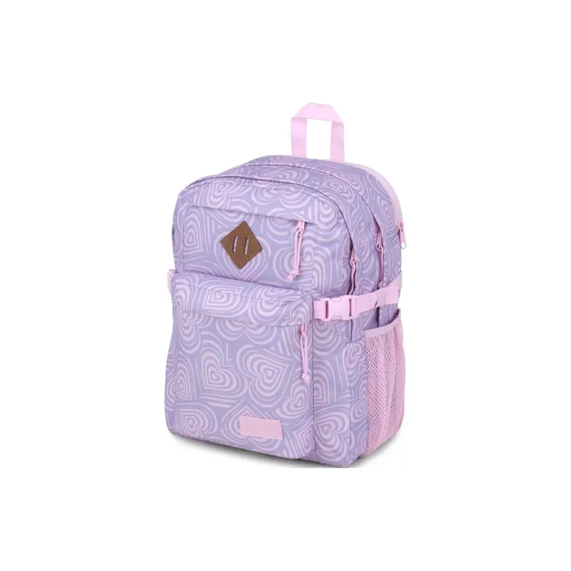 JanSport Polyester Backpack Unisex Paradise Heart Pink-2