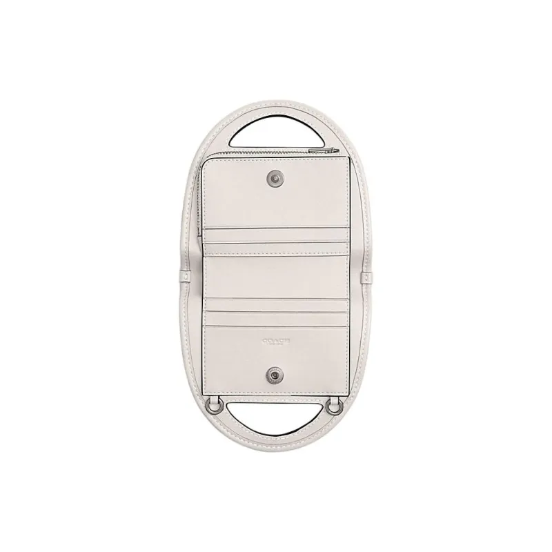 COACH Glove Tanned Leather Card Holder Mini Women's Chalk White-3