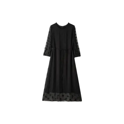 To the west Long-Sleeved Dresses Women's Black