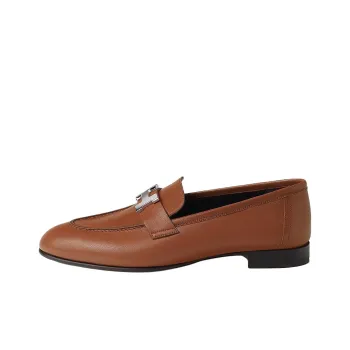 HERMES Paris Loafers Women's Dark Brown