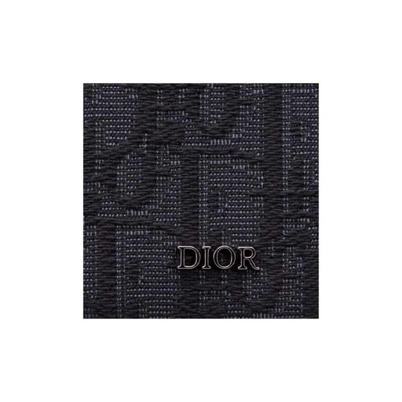 DIOR Cow Leather Card Holder Card Holder Men's Black-5